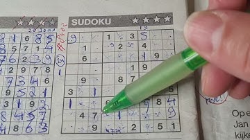 (#8402) Sunday. Four Stars Sudoku puzzle. Bonus Extra edition. 04-21-2024 Extra part 2 of 4