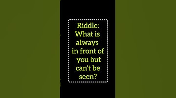  Riddle: What is always in front of you but can’t be seen?#gkwithprima #gk #riddles
