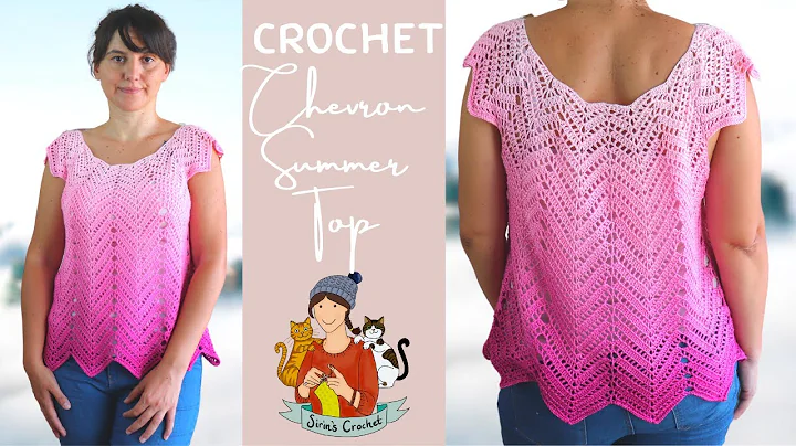 Crochet Chevron Summer Top / Lacy Ripple Blouse