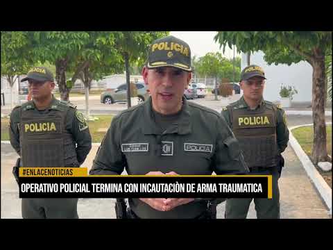 Operativo policial termina con incautación de arma traumática