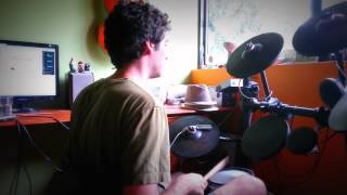 Drums + Leap Motion Theremin experiment