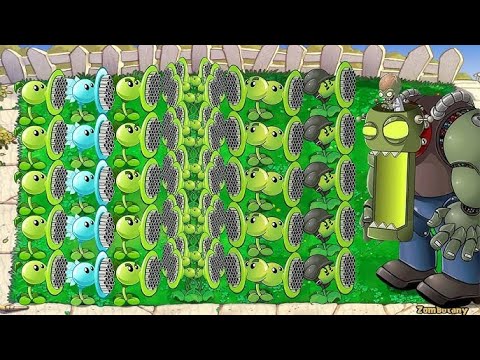 PVZ HACK - Plants Vs Zombies | ALL PEA PVZ VS 999 GARGANTUAR DR ZOMBOSS ...