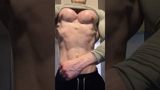 Sweaty flexing after workout