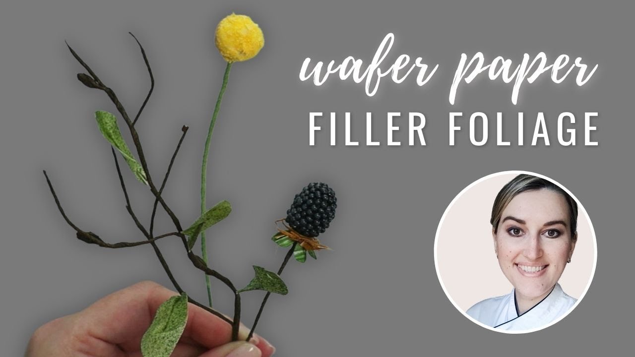Berries, branches, and Craspedia for cake decorating | wafer paper flower ideas