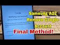 Samsung Galaxy A22 (SM-A225F), Remove Google Account, Bypass FRP. Unlocktool.