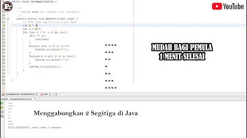 Cara Membuat Gabungan 2 Segitiga di Java | Java Netbeans