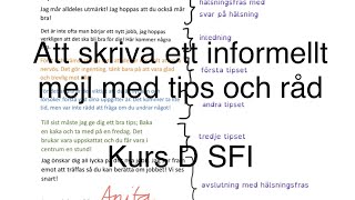 How to learn swedish - träna till NP kurs D Sfi - Skriva informellt brev Med undertexter!