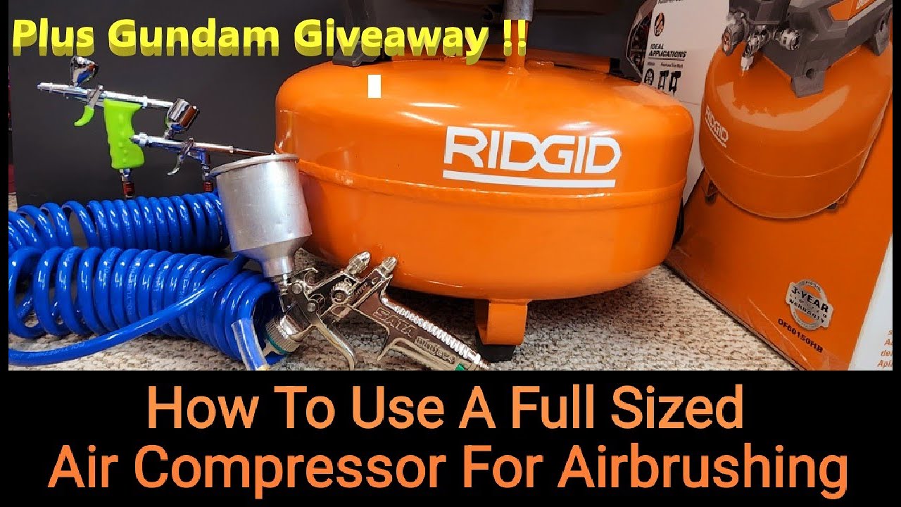 How To Connect Air Brush to Standard Industrial Fitting on Standard /  Regular Size Air Compressor - 