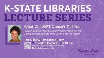 Libraries Lecture Series: "What ChatGPT Doesn