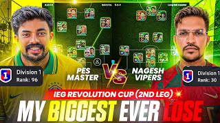 PES MASTER 🆚 NAGESH VIPERS || MY BIGGEST LOSE IS HERE😭 || അവൻ എന്നെ അടിച്ചുകൊന്നു 💔🚶.