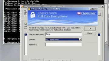 DMU - Step 3 unlocking the encrypted drive