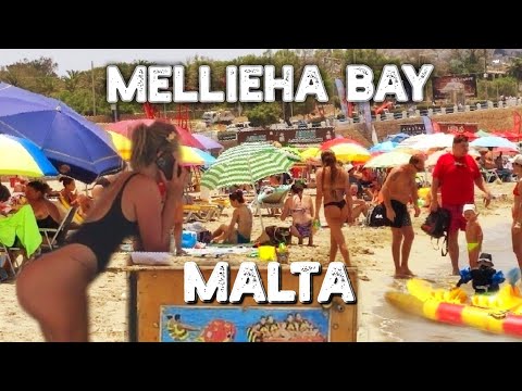 ??Mellieha Bay Beach | Malta Summer Walking Tour