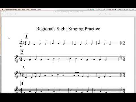 Regionals Sight Singing Practice
