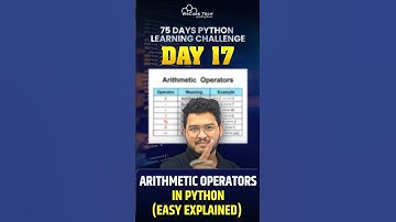 Arithmetic Operators in Python (17/75Days 🔥) | All Videos Are here👉 #pythonlearningchallenge