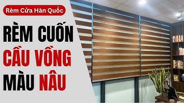 Rèm Cầu Vồng Màu Nâu Đẹp Thời Thượng, Rèm Cửa Hàn Quốc, Rèm Cuốn Chống Nắng, Che Nắng, Cản Sáng