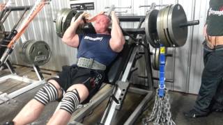 Matt Kroc hack squat drop set