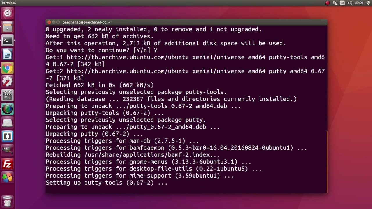 putty download ubuntu