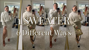 How to style a knit turtleneck sweater 6 different ways 2020|CHUNKY