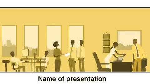 Office Work Activity PowerPoint Template by PoweredTemplate.com