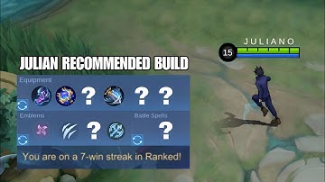 NEW BEST RECOMMENDED BUILD FOR JULIAN USERS SOLO RANK 2023 ( julian best build 2023 ) MLBB