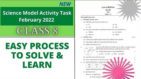 Class 8 math model activity task february 2022।। Model activity task solution part-2।।
