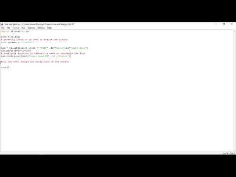 PYTHON TUTORIAL : HOW TO CHANGE FONT AND BACKGROUND OF WINDOW/APPLICATION USING TKINTER |E03|