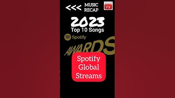Spotify Global Streams Year 2023 Top 10 Songs Music Recap #top10 #hitsong #bestsong #spotify #shorts
