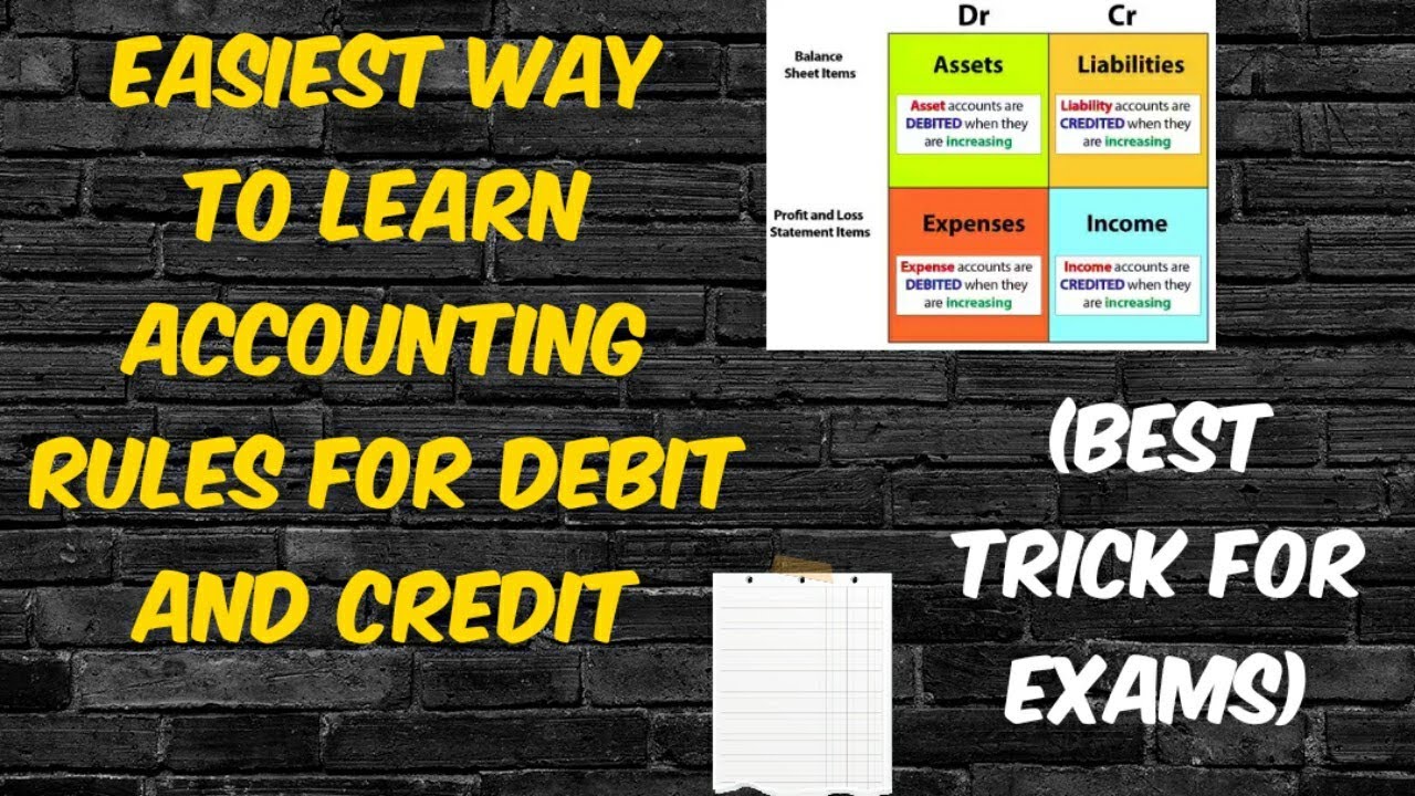 Easiest way to learn Accounting Rules for Debit And Credit I Basics of ...
