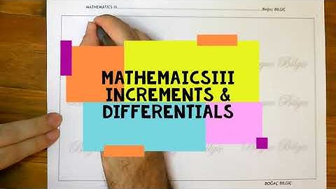 mathematics 3 increments and differentials