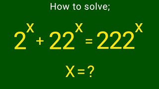 A China Nice Olympiad Exponential Problem.