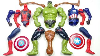 Merakit Mainan Spider-Man Vs Hulk Smash Vs Siren Head Vs Captain America ~ Avengers