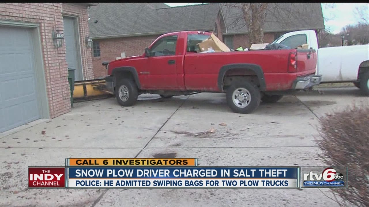 Snow plow driver charged with stealing stacks of salt YouTube