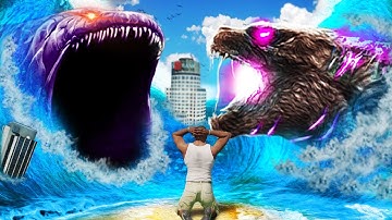 NEW EMPIRE GODZILLA vs DARK BLOOP In GTA 5 (Mods)