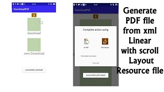 Android studio | How to generate pdf file from xml linear layout with scroll view