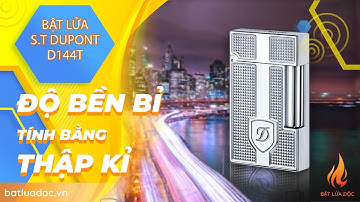 [HANG SIÊU CẤP] Hộp Quẹt Bật Lửa Dupont D144T Họa Tiết Ô Vuông Kẻ Trắng Khắc Hình Chữ D Cao Cấp