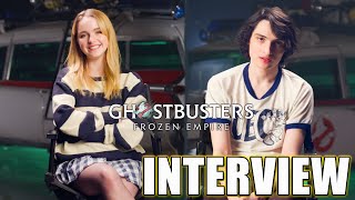 Ghostbusters Frozen Empire Finn Wolfhard and Mckenna Grace Interview