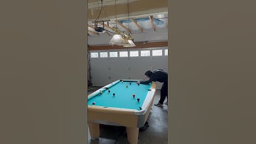 A pool spitball??!!!  The spitball hustler shot. Try it. Looks easy, impossible #venomtrickshots