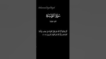 سورة التوبة - الآية 104