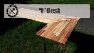 Watch as I build an "L Shaped" Desk out of hardwood scraps.
