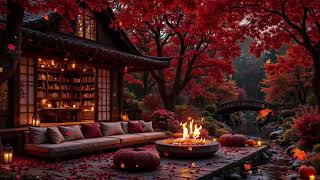 Piano & Fireplace Crackles 🍂 Cozy Lakeside Bookstore & Fire Pit for Reading, Work & Relaxation screenshot 4