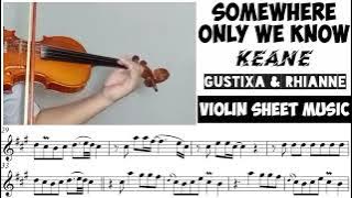 Free Sheet || Somewhere Only We Know - Keane || Violin Sheet Music