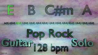 Guitar Solo in E Major E B Cm A Pop Rock 128 bpm
