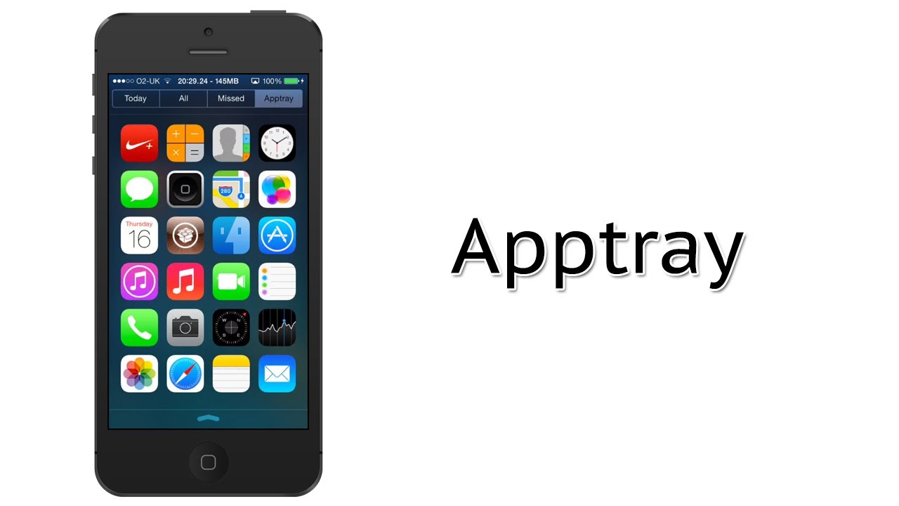 Add App Icon Shortcuts in the Notification Center | Apptray Cydia Tweak Review