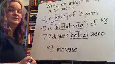 Write integers to represent a situation