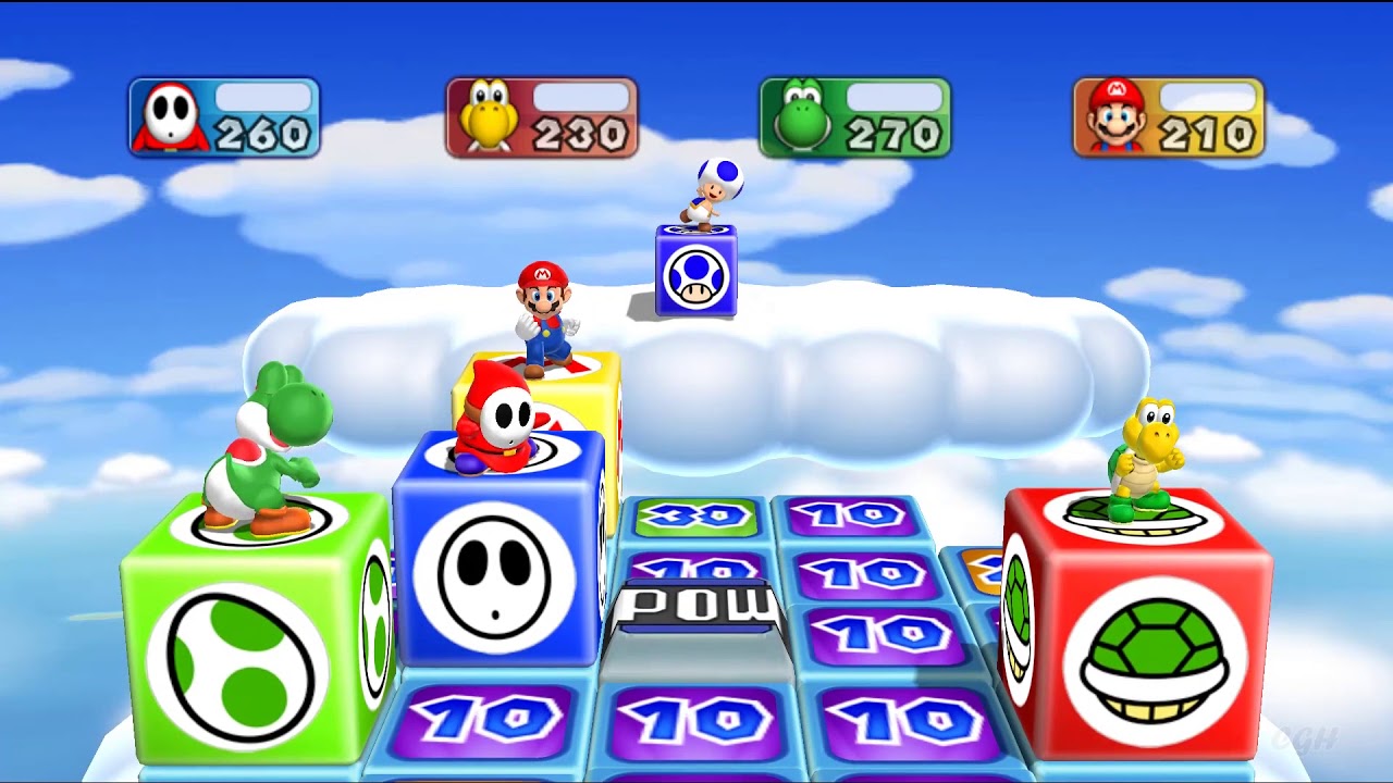 Mario Party 9 High Rollers - Mario vs Shy GUy vs Koopa vs Yoshi Gameplay | MARIOGAMINGHUB