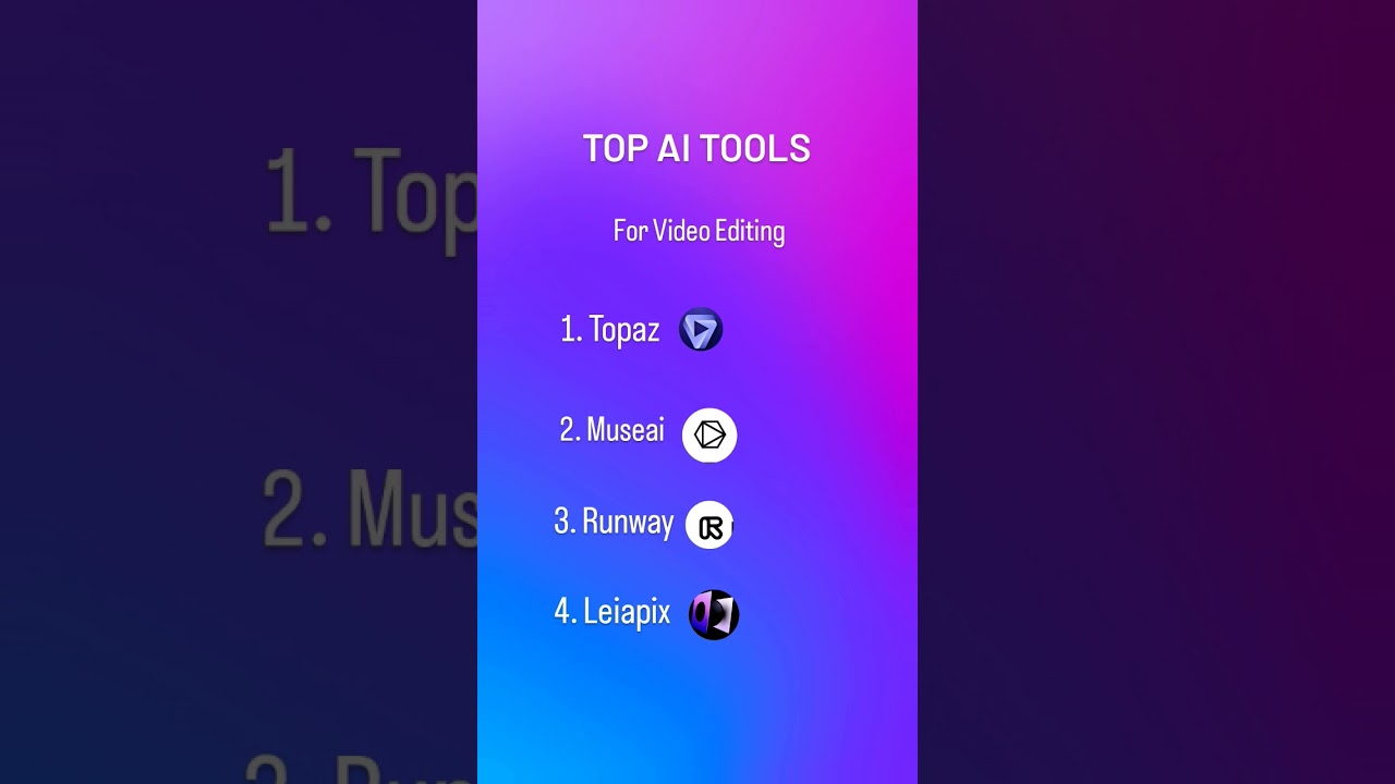 Top AI tools for video editing 
