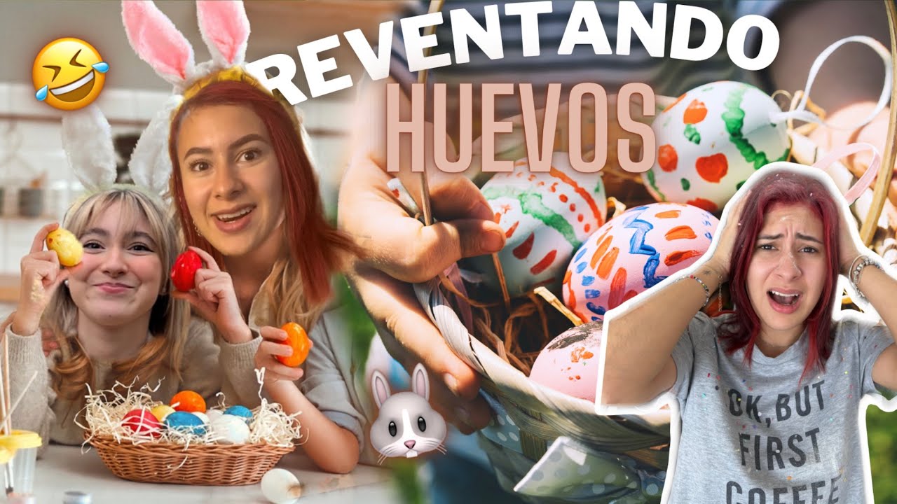 BUSCANDO LOS HUEVOS DE PASCUA y REVENTANDOLOS ¿Nos toca de harina? | Hermanas JM