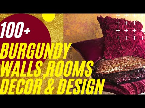 9 Tips On Burgundy Wall Colour Interior Design(2020)💖Maroon Red Bedroom, Living Room, House, Home