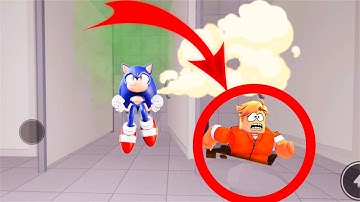 Roblox Barry Prison! Ran away from the guard and met Sonic!