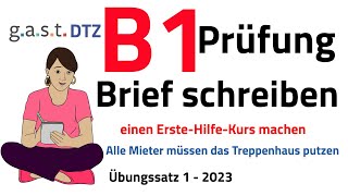 B1 Prüfung Teil Brief schreiben Übungssatz 1 | g.a.s.t DTZ  2023 | Deutsch Einfach